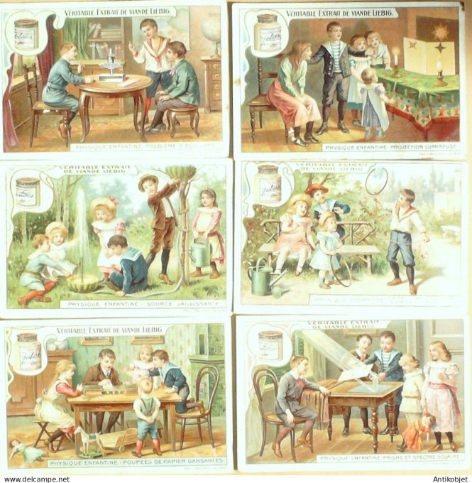 Chromo Liebig Sang  777 Physique enfantine (1904)