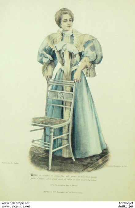 La Mode pratique 1895 # 43 Robe de chambre en crépon
