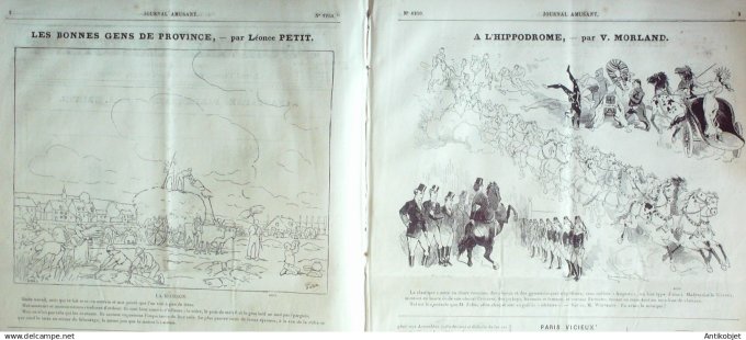 Le Journal Amusant 1880 # 1250 sur Mer a la suite des yachts regates d'ostende par Mars