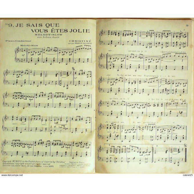 Retro Orchestre 12 Succès Piano 1940