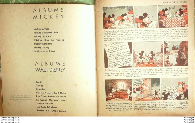 Walt Disney Mickey et le Tresor Hachette #  7 Eo 1934
