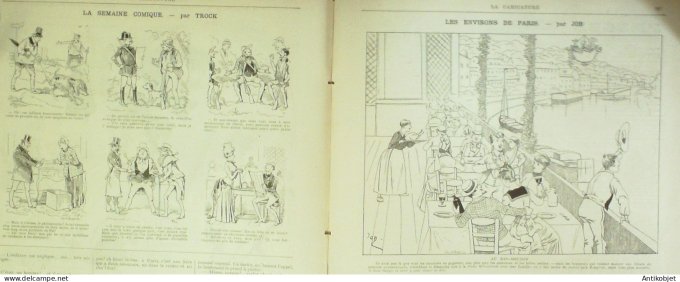 La Caricature 1885 #297 La Chasse Job Gavarni Mornas de Claretie Robida Trock