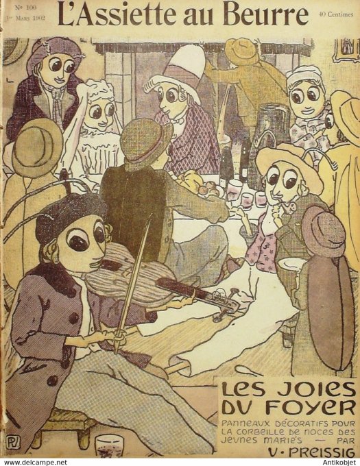 L'Assiette au beurre 1903 n°100 Les joies du foyer Preissig Vojtech