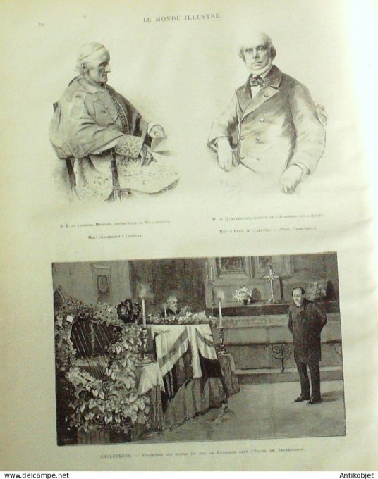 Le Monde illustré 1892 n°1817 Chine Formose Kelung Egypte khédive Méhémed-Tewfik Fécamp (76)