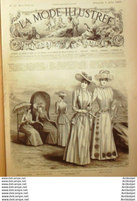 Journal + Patron Mode illustrée  1891 # 27 (with Pattern)