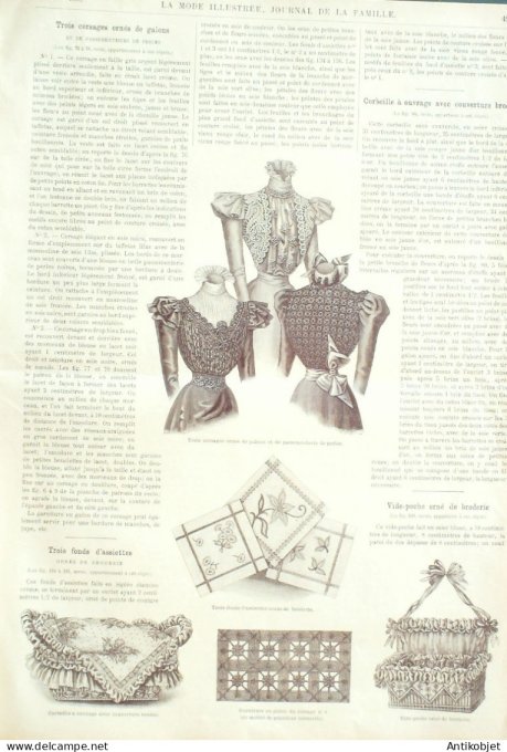 La Mode illustrée journal 1897 n° 46 Toilette de dîner