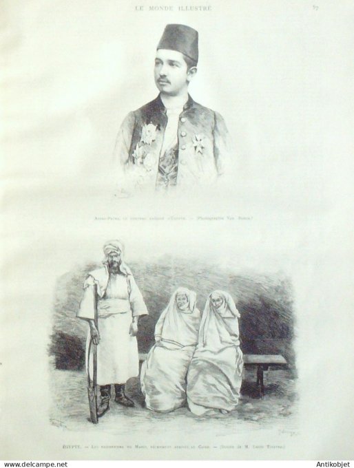 Le Monde illustré 1892 n°1817 Chine Formose Kelung Egypte khédive Méhémed-Tewfik Fécamp (76)