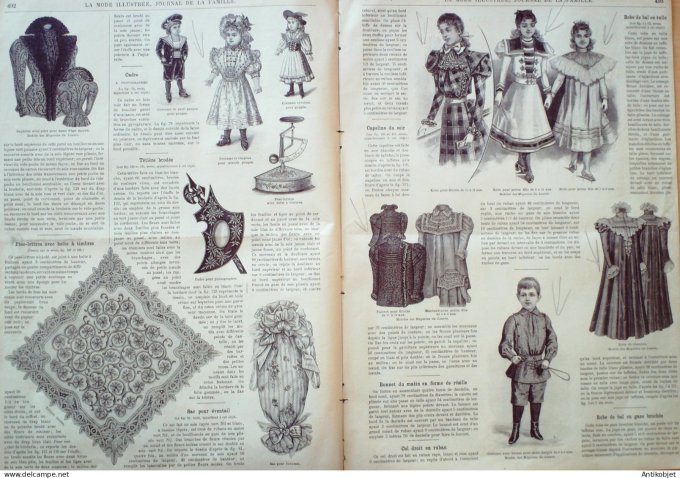 La Mode illustrée journal 1897 n° 46 Toilette de dîner