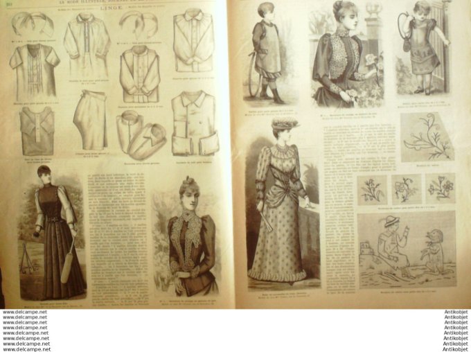 Journal + Patron Mode illustrée  1891 # 27 (with Pattern)