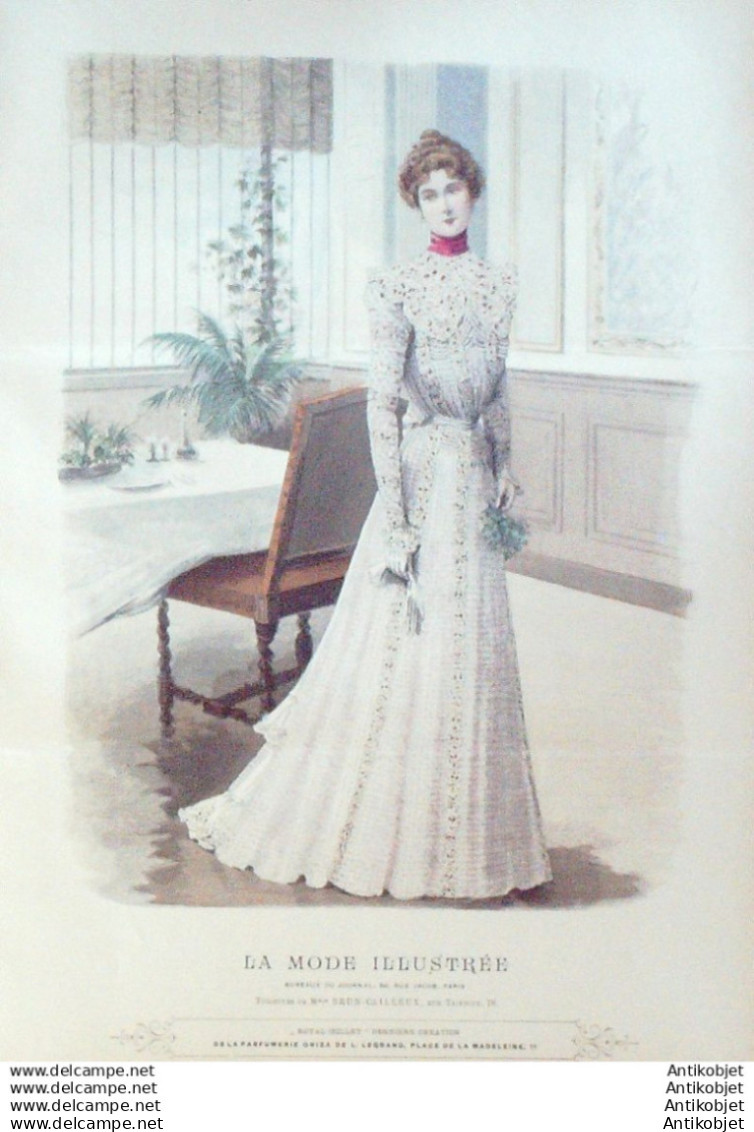 Gravure Mode illustree 1898 # 44 (Old Fashion plate) RARE