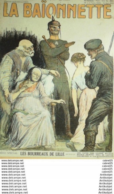 La Baionnette 1916 # 062 (Bourreaux De La Ville) Marseillaise Ibels Willette Leandre Iribe