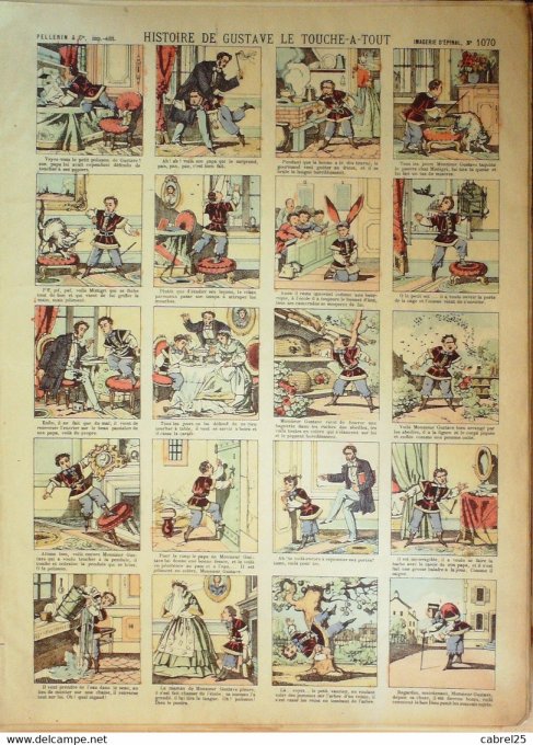 Histoire  de Gustave Le Touche A Tout (Pellerin d'epinal)