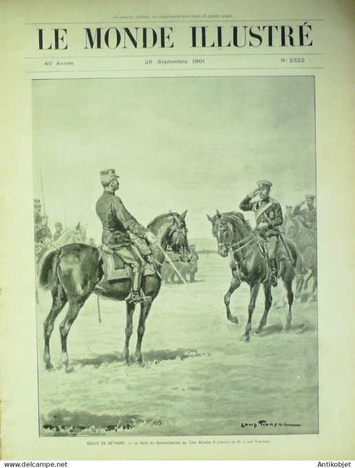 Le Monde illustré 1901 n°2322 Betheny Reims (51) Fresnes (94) Souverains Russes Compiègne (60)