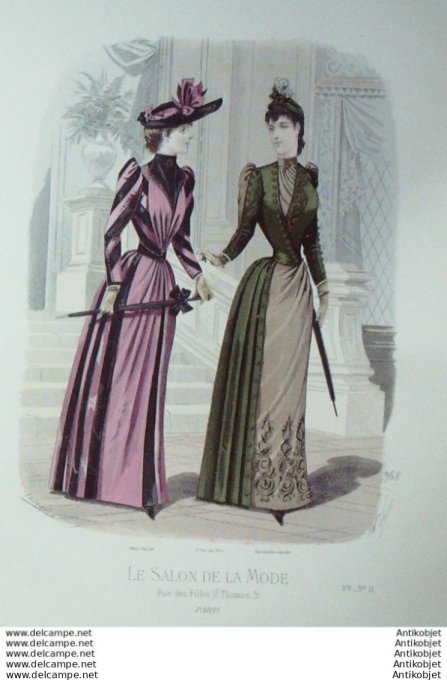 Gravure Mode Salon 1889 #  968 (Old Fashion plate)