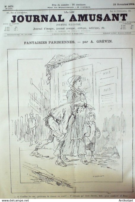 Le Journal Amusant 1884 # 1474 Les messieurs gendarmes par Leonce Petit