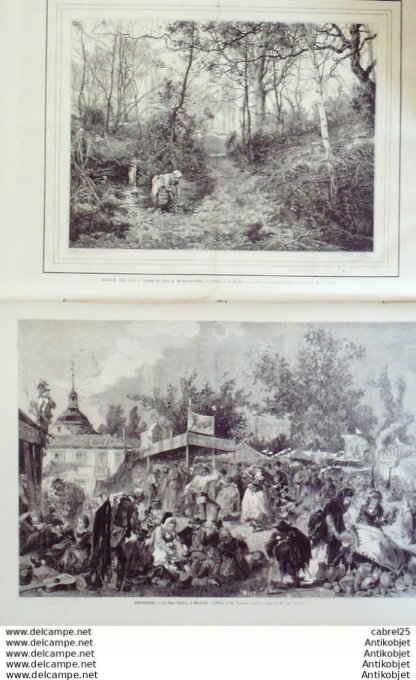 Le Monde illustré 1873 n°844 Andelys (27) Chantilly (60) Elbeuf (76) Mexique Santa-Cruz Cernay Ville