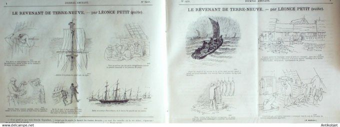 Le Journal Amusant 1884 # 1450 Le revenant en terre neuve par Leonce Petit