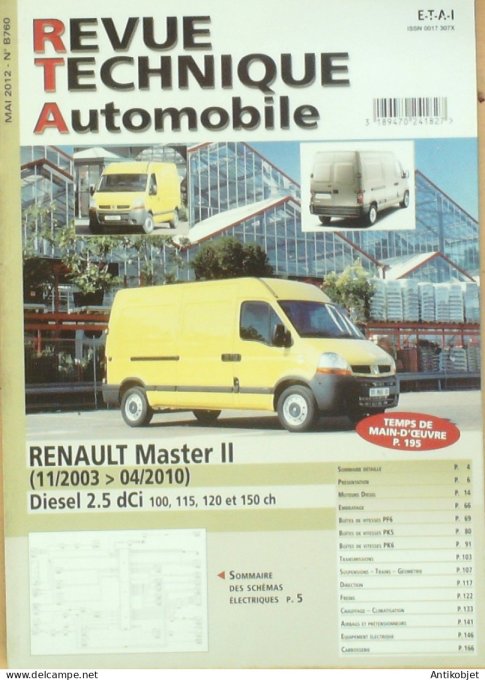 Revue Tech. Automobile 2012 n°B760 Renault Master II