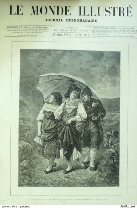 Le Monde illustré 1874 n°946 Japon Yokoska Mikado Belgique Gand Amiens (80) Aix (13) Pré-Catelan (92