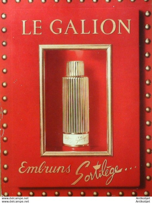 Publicite Cosmetique Le Gallion Embruns Sortilege 1995