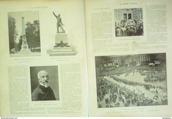 Le Monde illustré 1896 n°2049 Nancy (54) Beauvais (60) Jeanne Hachette Soudan Souakim