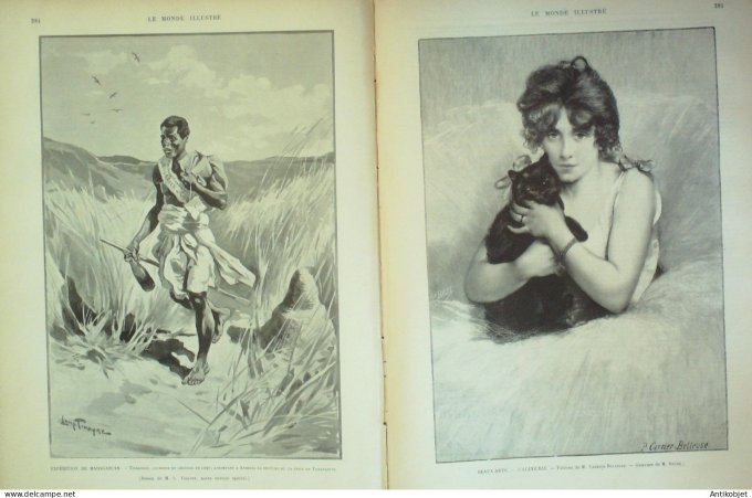 Le Monde illustré 1895 n°2014 Saint-Privat (19) Mézières (08) Chantilly (60) Madagascar Tananarive