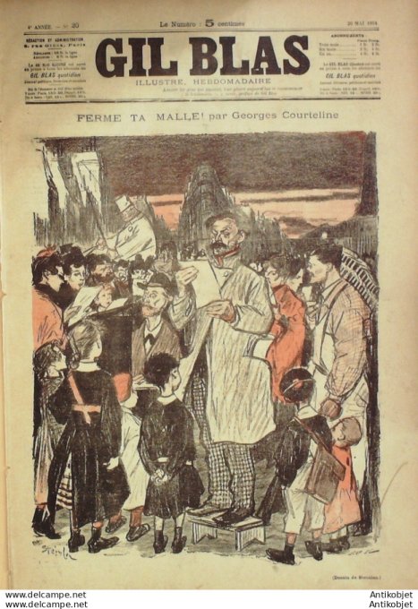 Gil Blas 1894 n°20 Georgess COURTELINE LEO LUGUET EMMANUEL BENNER