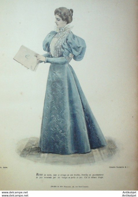 La Mode pratique 1896 # 04 Robe en passementerie de jais