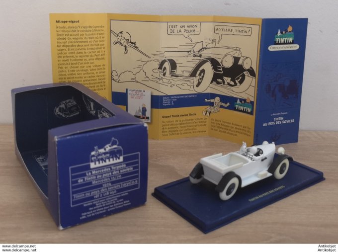 Tintin Au pays des Soviets Mercedes-Torpedo 1924 Atlas 1:43