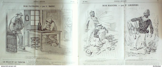 Le Journal Amusant 1884 # 1464 Croquis de chasse par Morland