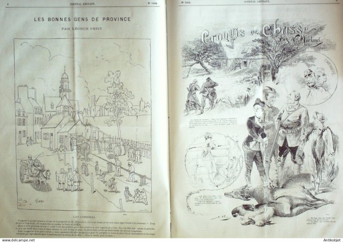 Le Journal Amusant 1884 # 1464 Croquis de chasse par Morland
