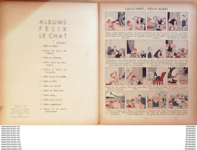 Felix le chat & petit Boy-Scout Hachette Sullivan 1937 Eo