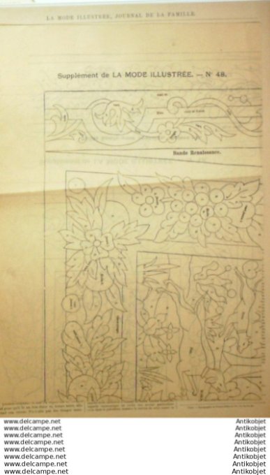 Journal + Patron Mode illustrée  1890 # 48 (with Pattern)
