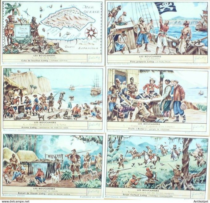 Chromo Liebig Sang 1684 Les Boucaniers (1957)