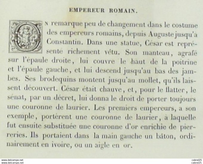 Italie ROME Empereur romain 1859