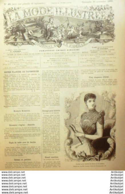 Journal + Patron Mode illustrée  1890 # 48 (with Pattern)