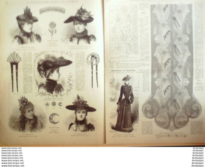 Journal + Patron Mode illustrée  1890 # 48 (with Pattern)