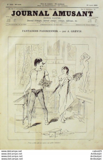 Le Journal Amusant 1886 n°1565 Excursionnistes Maury Saintonge Gautier La Mer Mars