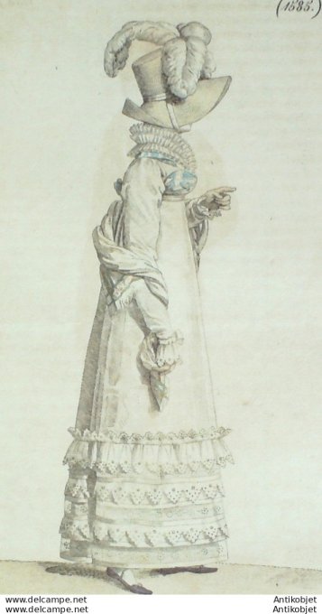Costume Parisien 1816 # 1585 Robe perkale