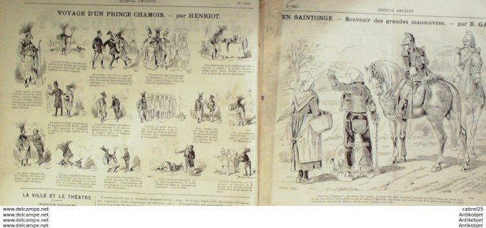 Le Journal Amusant 1886 n°1565 Excursionnistes Maury Saintonge Gautier La Mer Mars