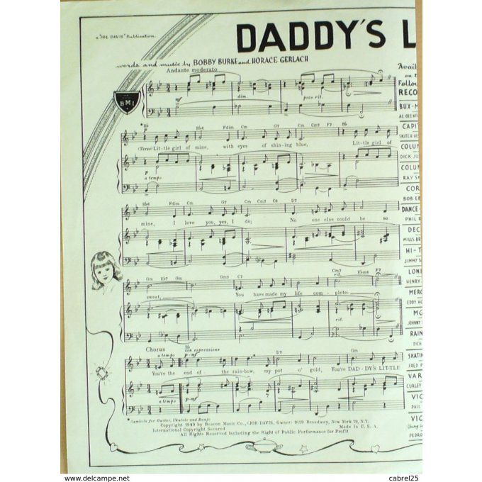 HOWARD EDDY-DADDY'S LITTLE GIRL-1949