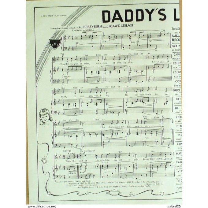 Howard Eddy Daddy's Little Girl 1949