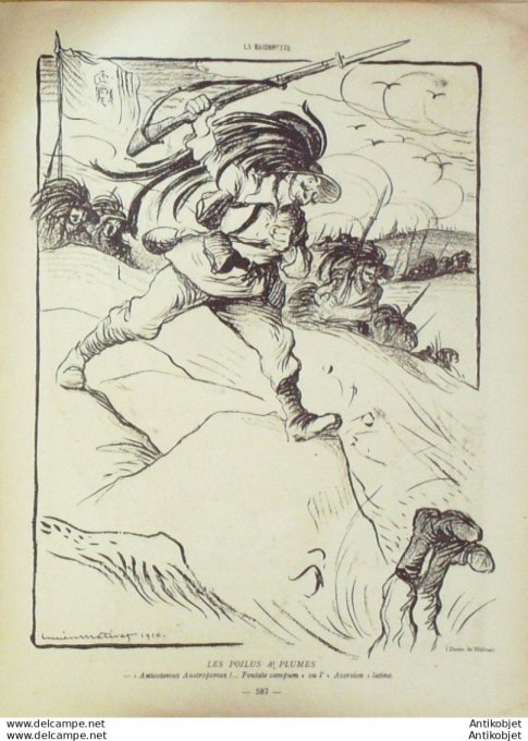 La Baionnette 1916 # 063 (Notre soeur d'Italie) Ancrenaz Lorenzi Cappiello Manfredini