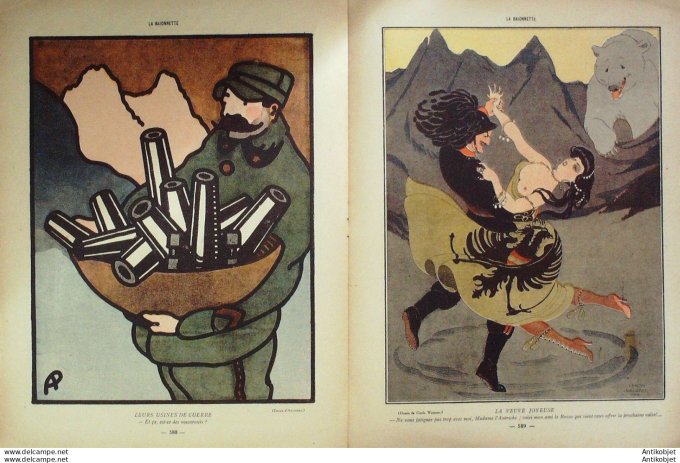 La Baionnette 1916 # 063 (Notre soeur d'Italie) Ancrenaz Lorenzi Cappiello Manfredini