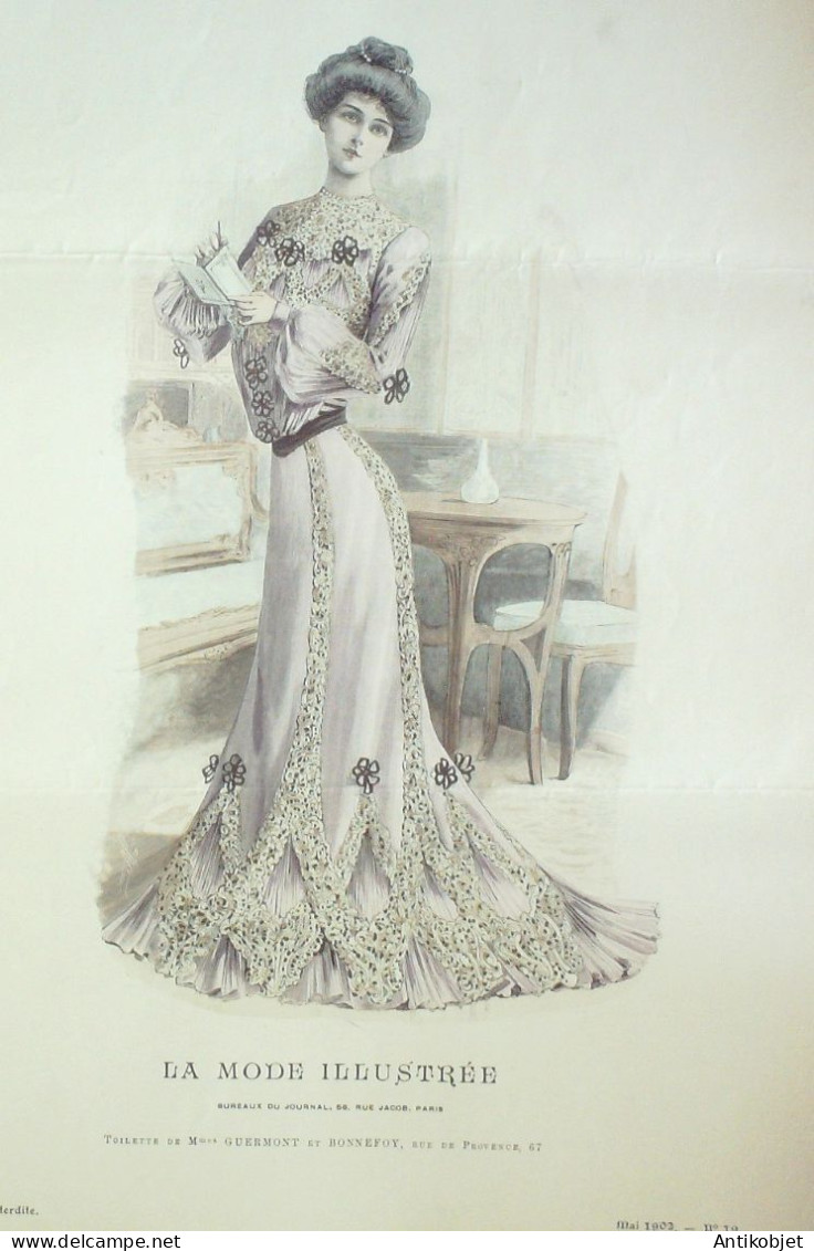 Gravure Mode illustree 1902 # 19 (Old Fashion plate) RARE