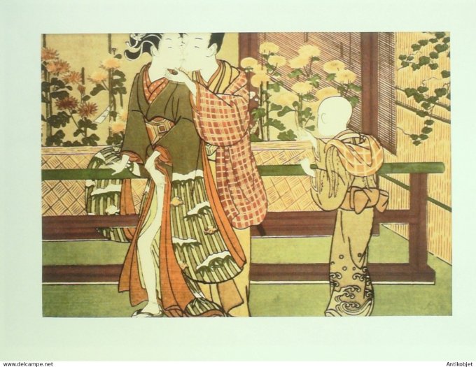 Estampe Japonaise scène érotique (Suzuki Harunobu 1724-1770)