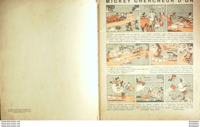 Walt Disney Mickey Chercheur d'Or Hachette #  2 Eo 1931