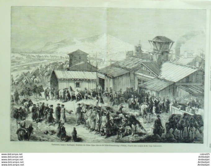 Le Monde illustré 1861 n°205 Trière Romaine Clichy (92) Russie Kachager Japon Nnagasaki île Ximo