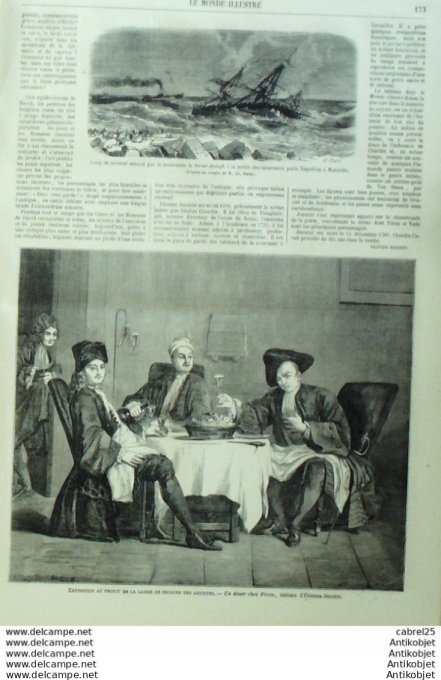 Le Monde illustré 1861 n°205 Trière Romaine Clichy (92) Russie Kachager Japon Nnagasaki île Ximo
