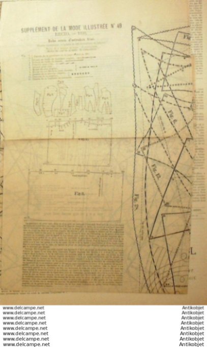 Journal + Patron Mode illustrée  1890 # 49 (with Pattern)